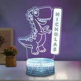 Custom Dinosaur Night Lights with Name / 7 Color Changing LED Lamp 10